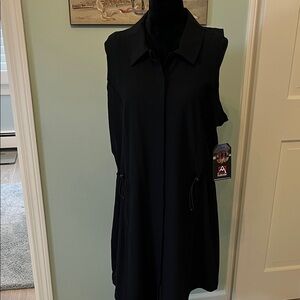 NWT Avalanche Black Textured Stretch Woven Dress